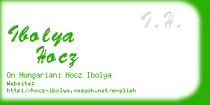 ibolya hocz business card